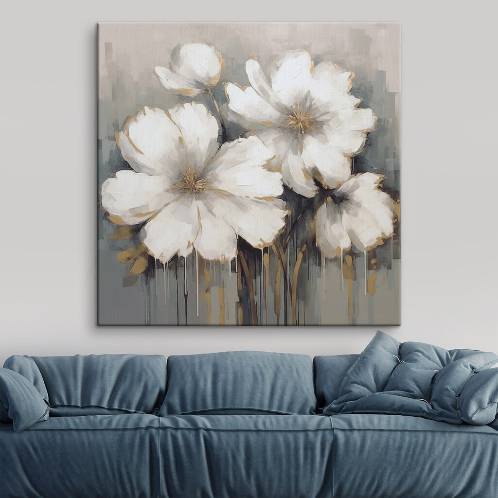 Flores en trazos grises — interior 1