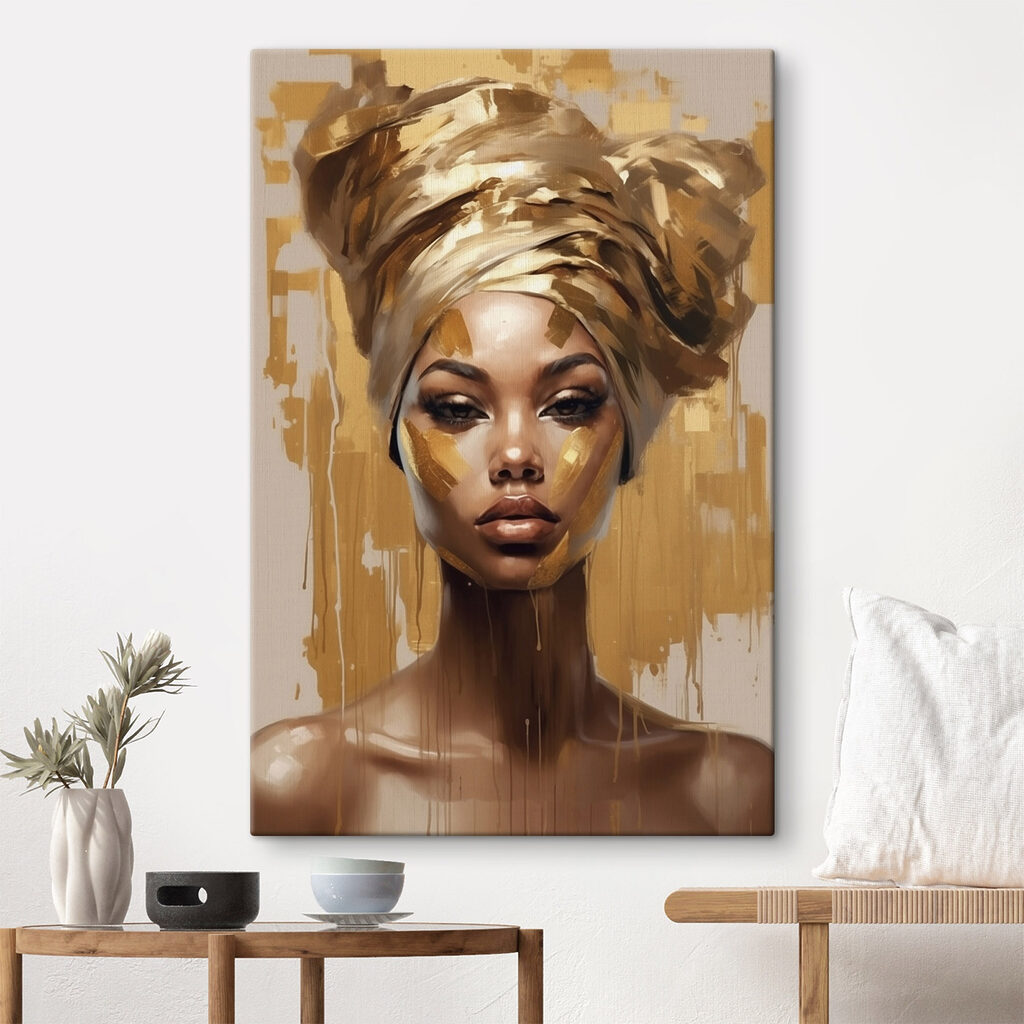 Retrato con pañuelo dorado — interior 1