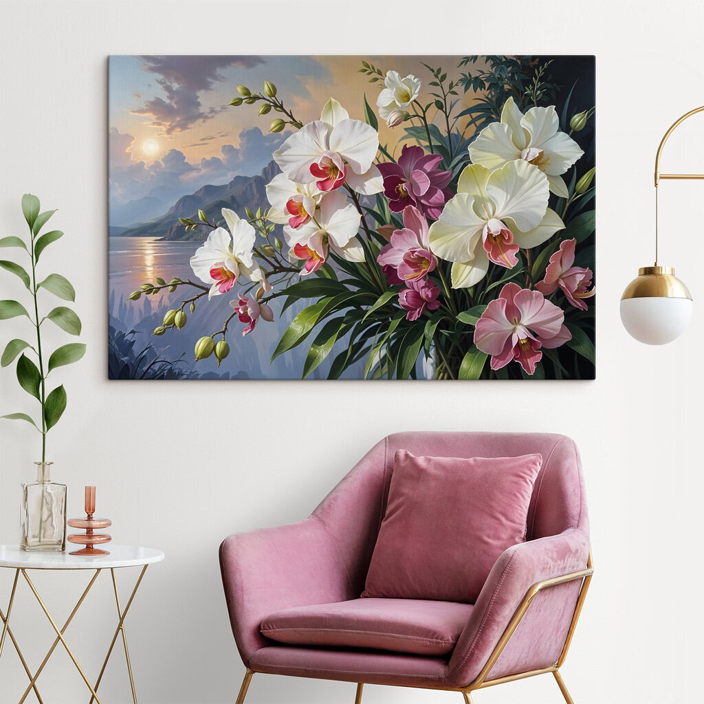 Orquídeas ante un lago — interior 1