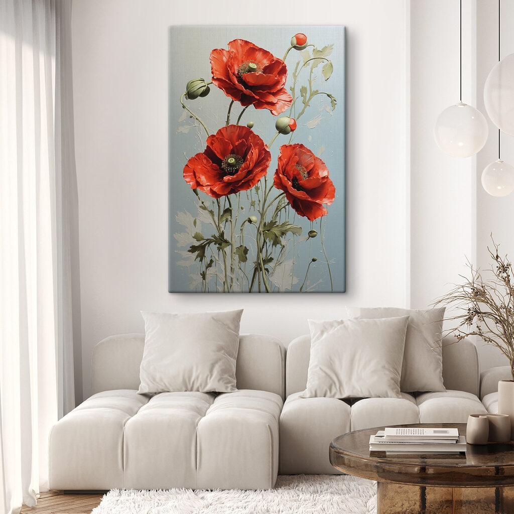 Tres amapolas en rojo — interior 1