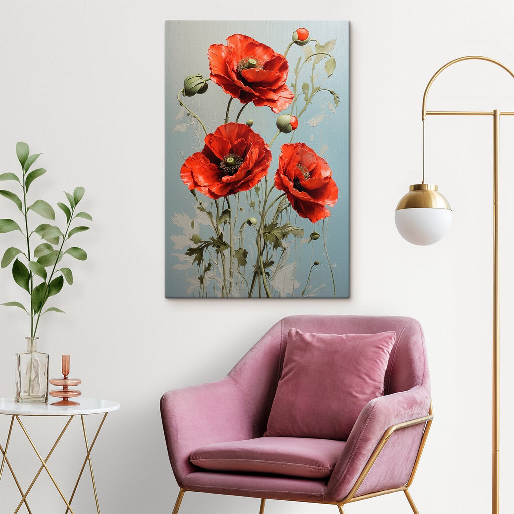 Tres amapolas en rojo — interior 2