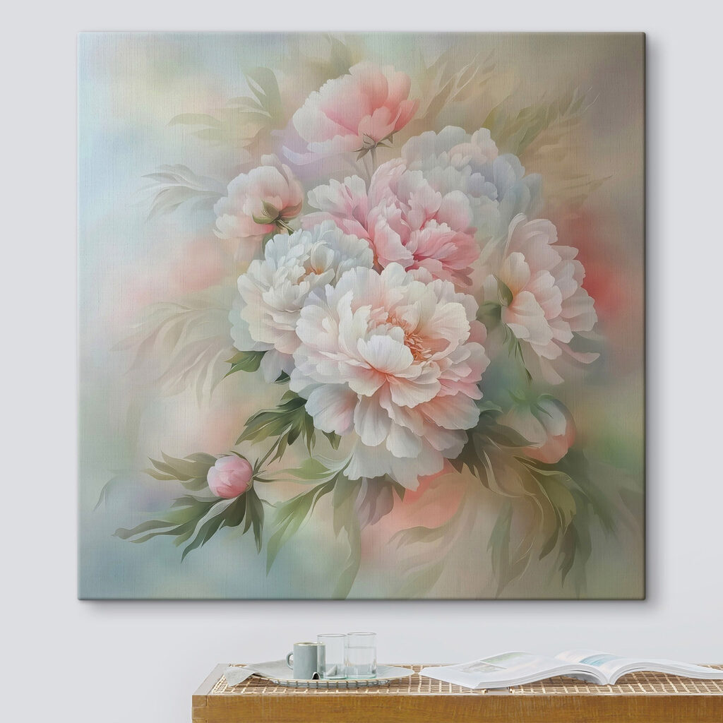 Peonías en tonos pastel — interior 2