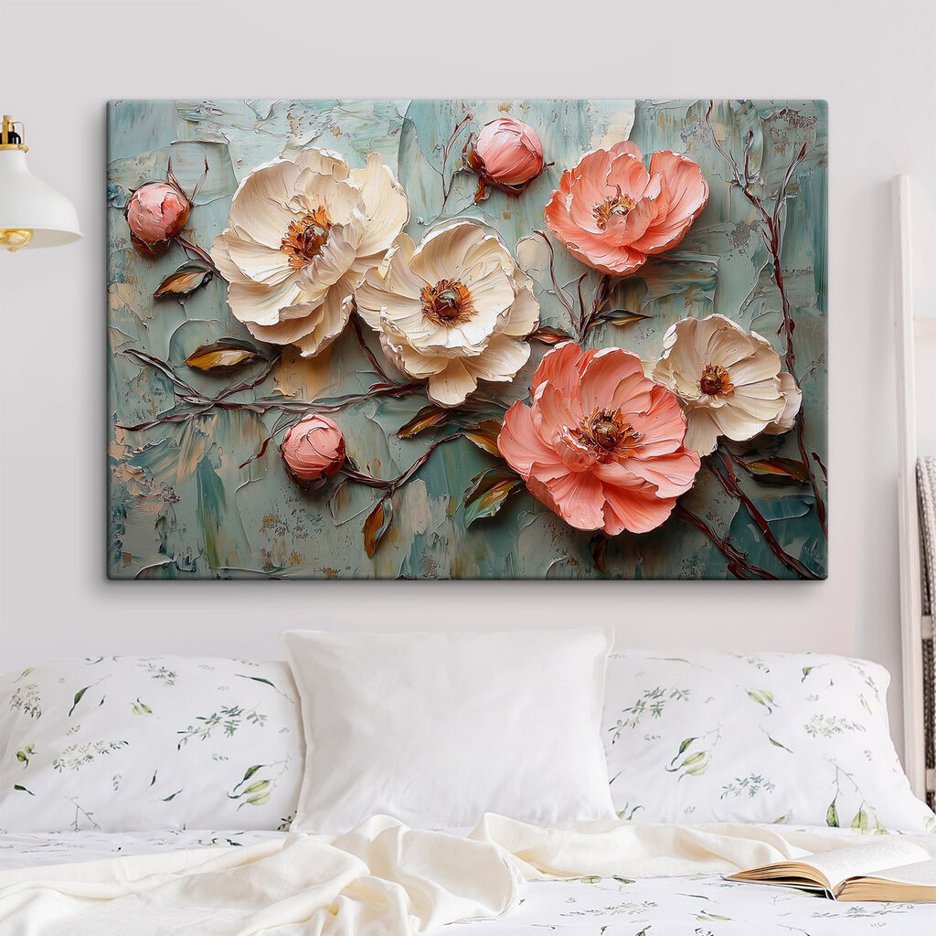 Rosas en verdes desgastados — interior 1
