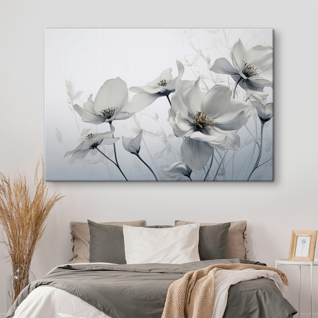 Flores en grises delicados — interior 1