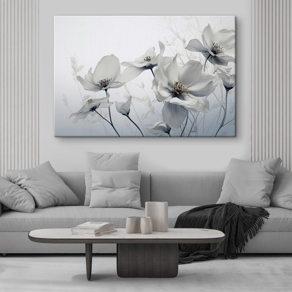 Flores en grises delicados — interior 2