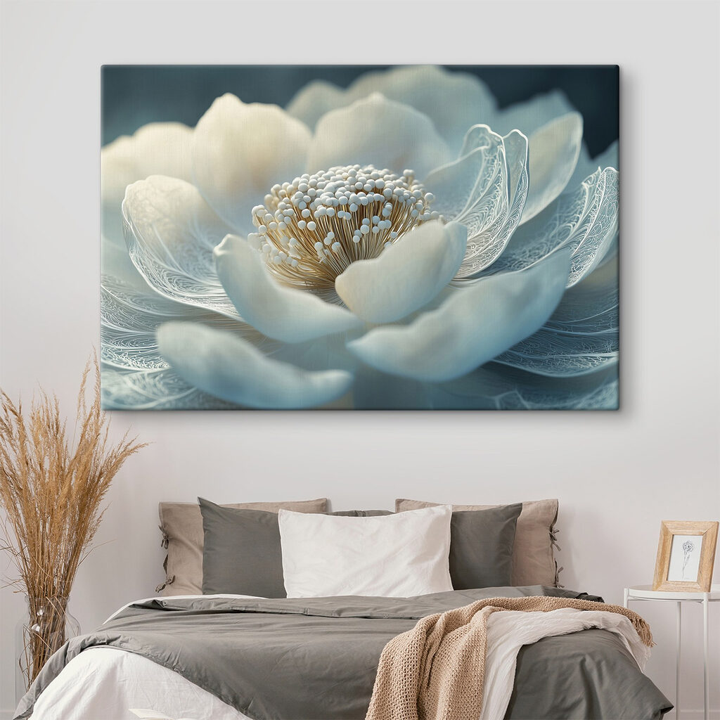 Flor blanca, nervios finos — interior 2