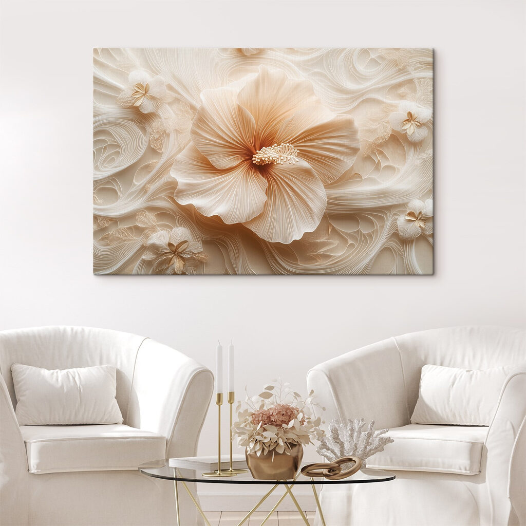 Flor de remolinos marfil — interior 3