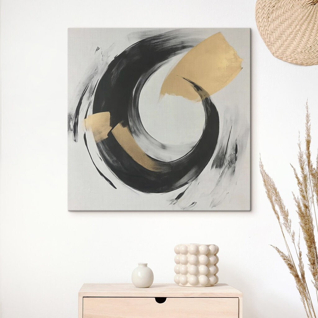 Círculo negro y dorado — interior 2