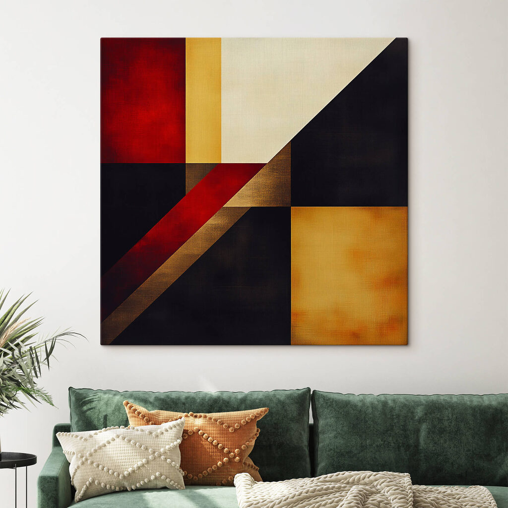 Diagonales en tonos cálidos — interior 1