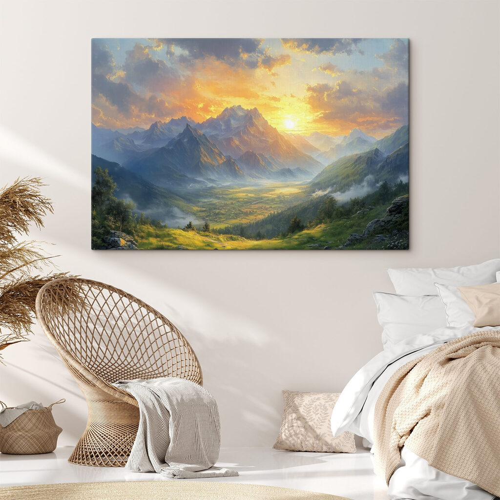 Sol dorado sobre montañas — interior 2