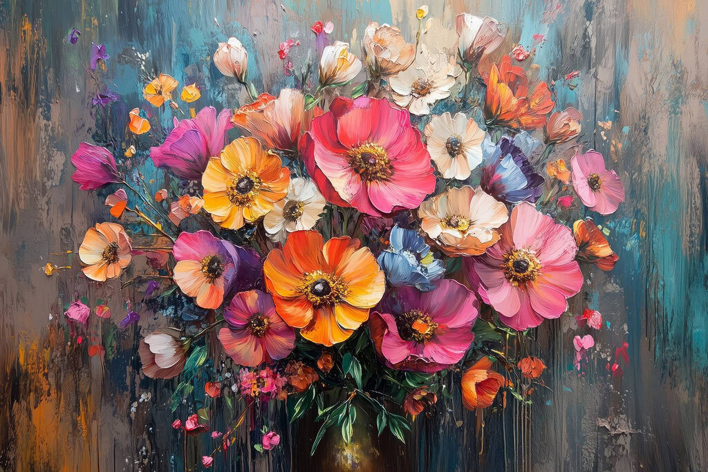 Ramo con pintura corrida — diseño completo