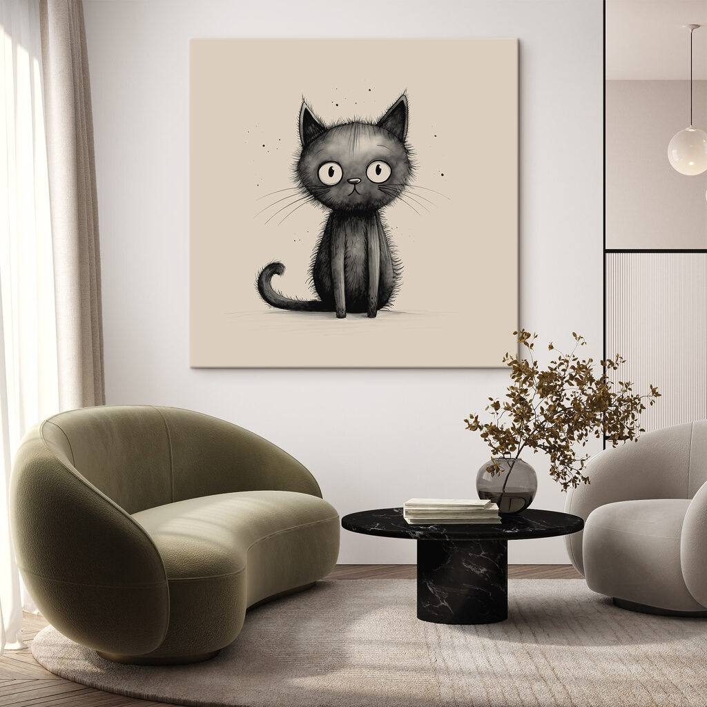 Gatito en trazos suaves — interior 2
