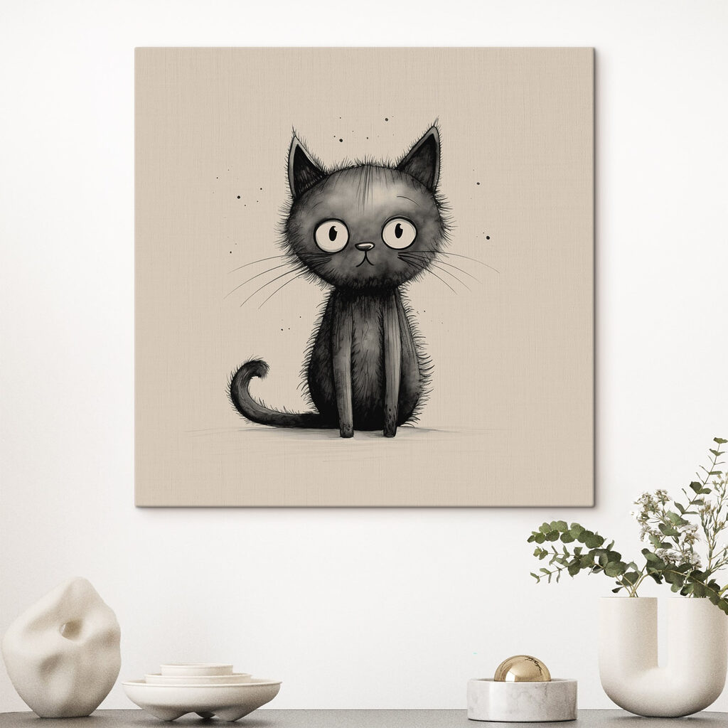Gatito en trazos suaves — interior 1