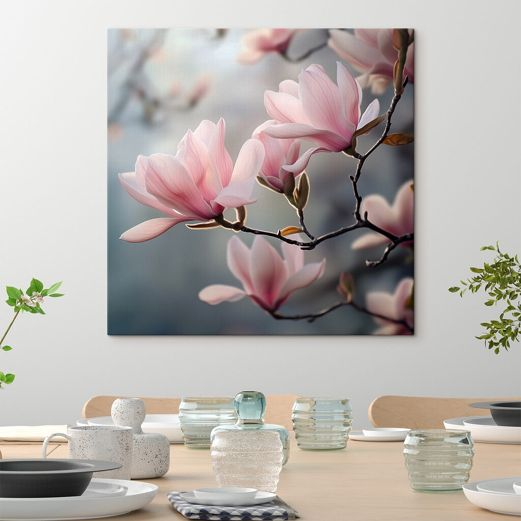 Magnolias a contraluz rosa — interior 3