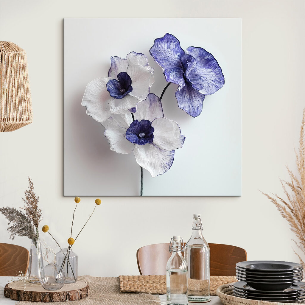 Orquídeas con bordes azules — interior 3