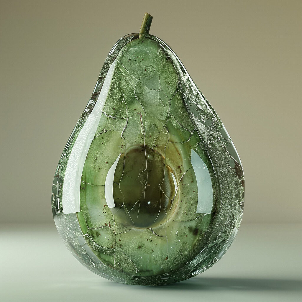 Aguacate en verde brillante — diseño completo