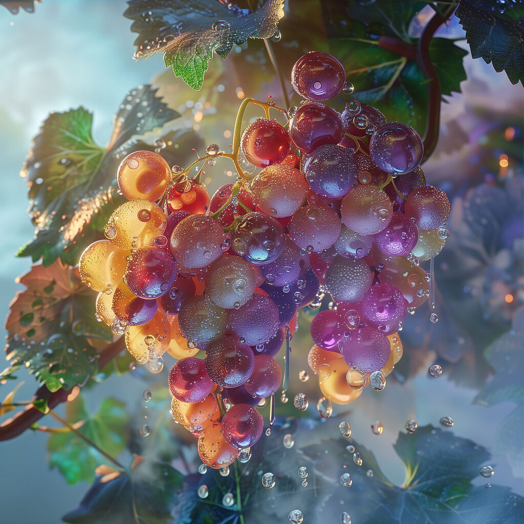 Uvas de todos colores — diseño completo
