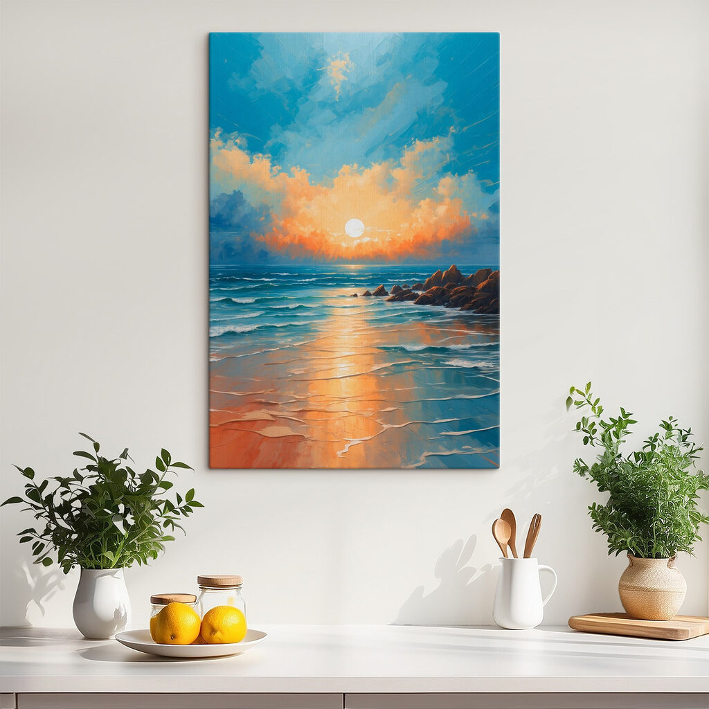 Atardecer sobre playa turquesa — interior 3