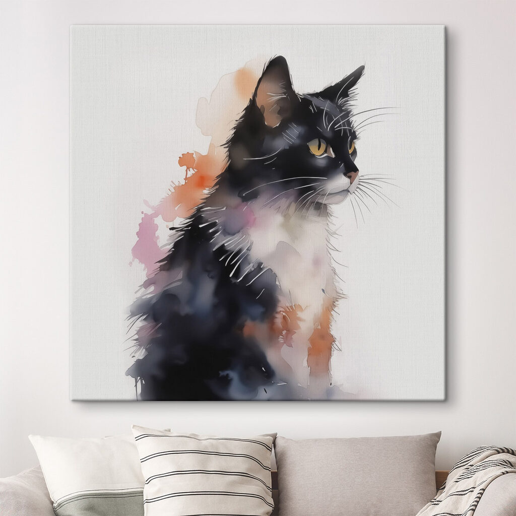Gatito blanco y negro — interior 1