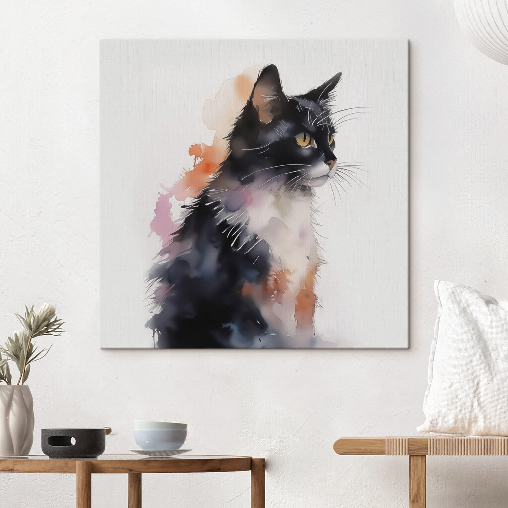 Gatito blanco y negro — interior 2