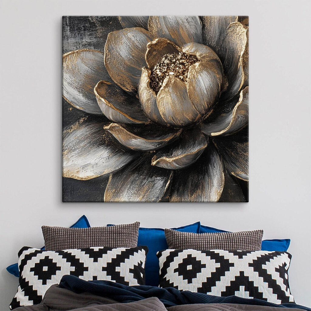 Flor de vetas doradas — interior 2