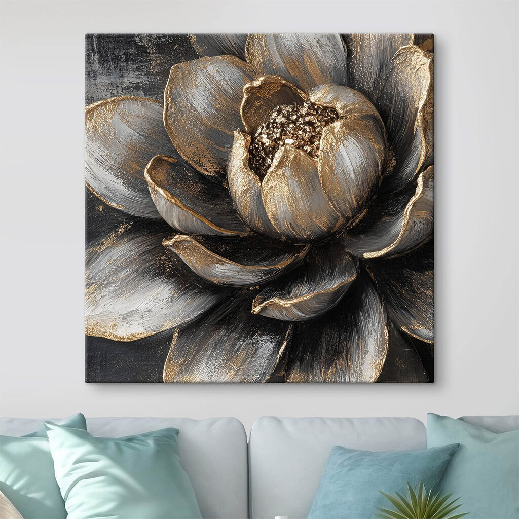 Flor de vetas doradas — interior 1