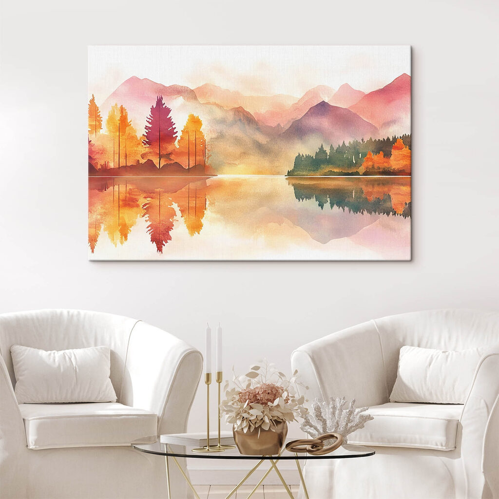 Bosque otoñal reflejado — interior 1