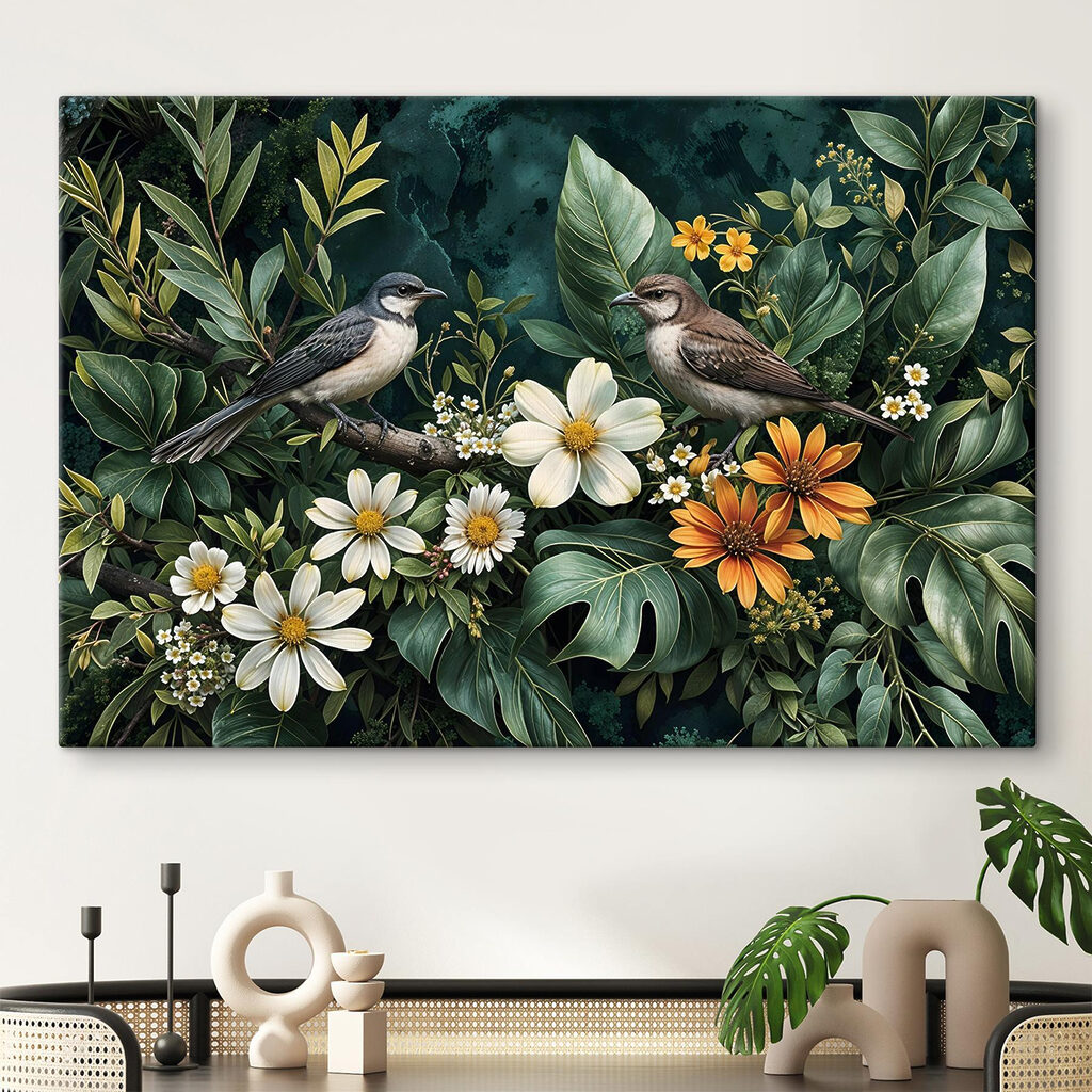 Pájaros en el jardín — interior 1