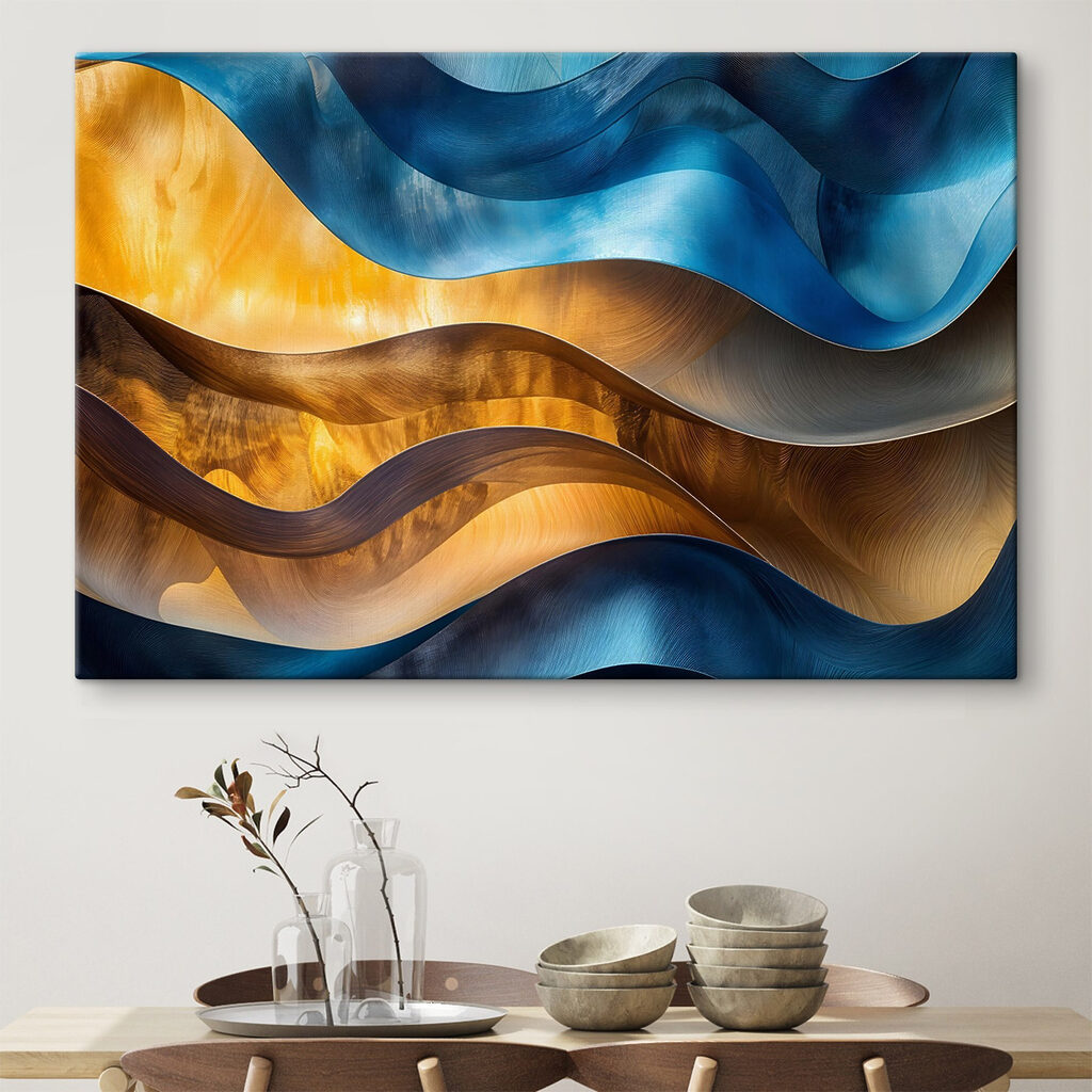 Olas azules y dorado — interior 2