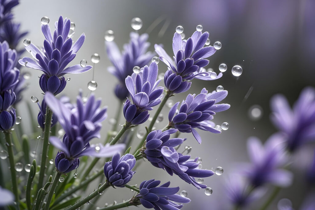 Lavanda con rocío — diseño completo