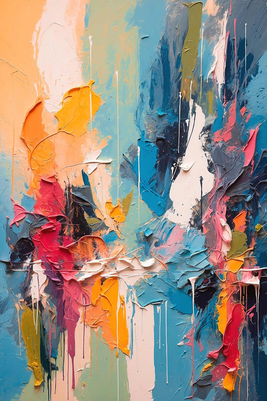 Trazos de color verticales — diseño completo