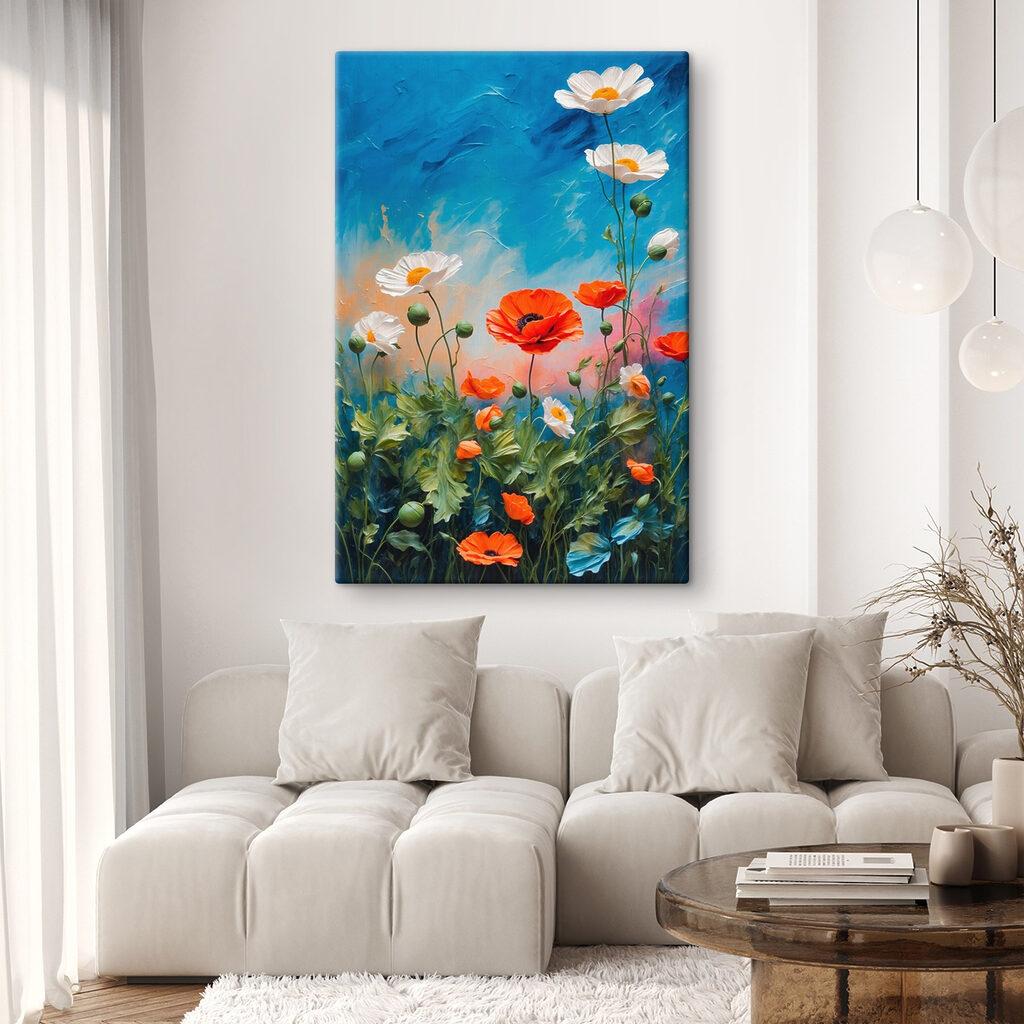 Flores silvestres, cielo azul — interior 1