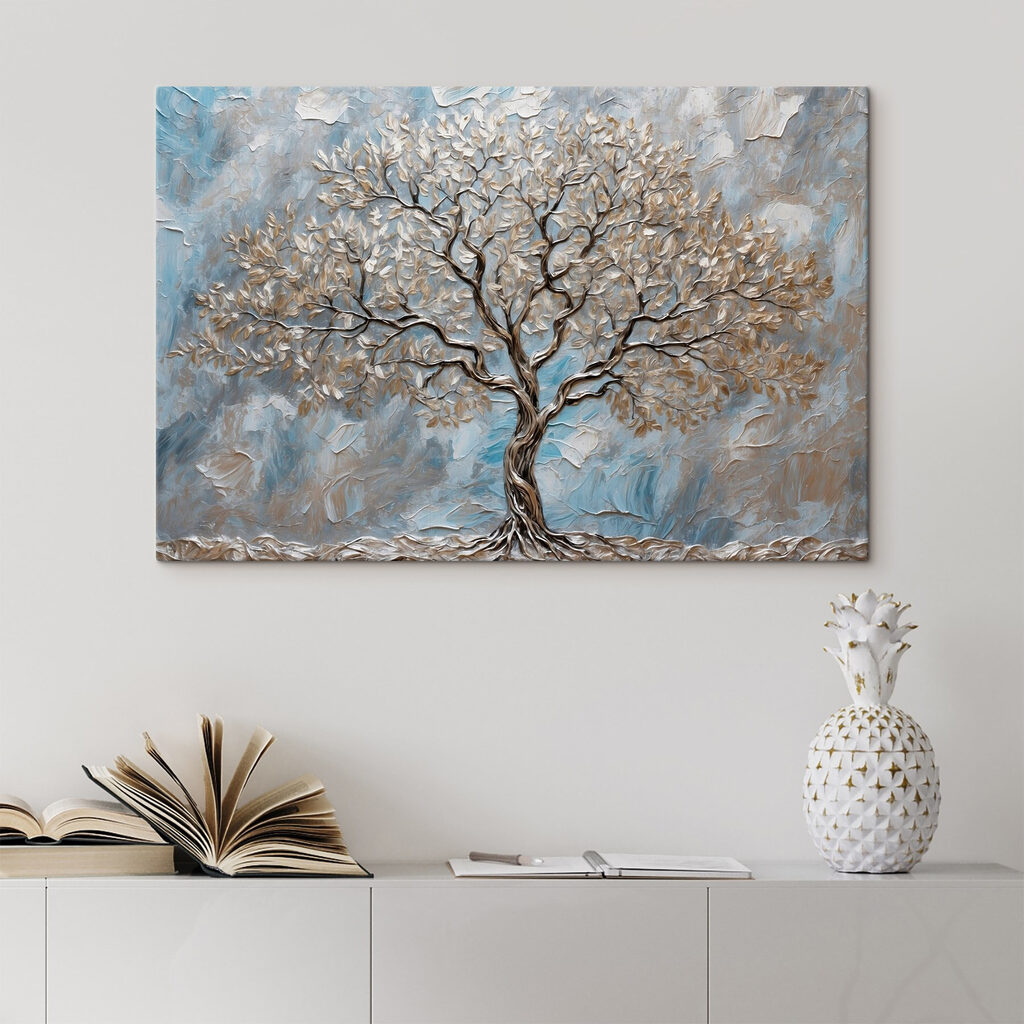 Árbol blanco, azul hielo — interior 3
