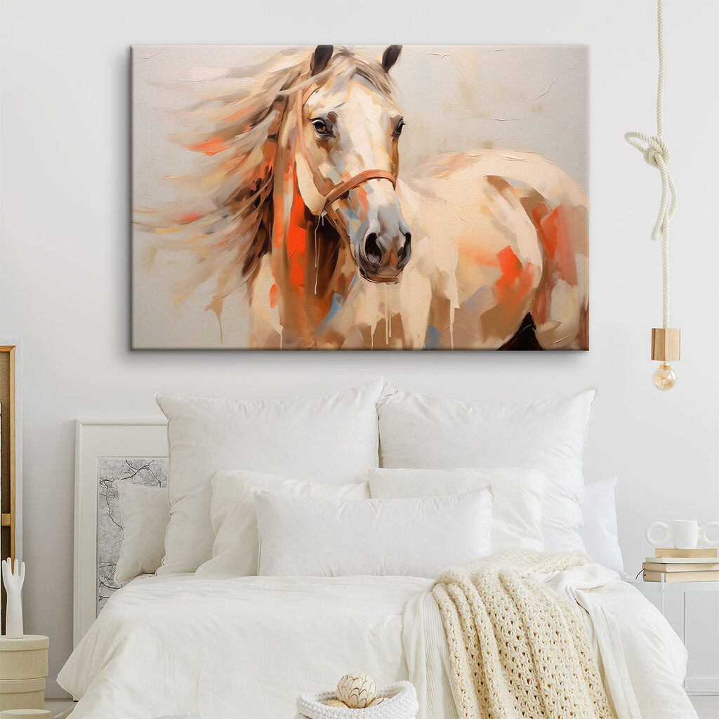 Caballo en trazos cálidos — interior 1