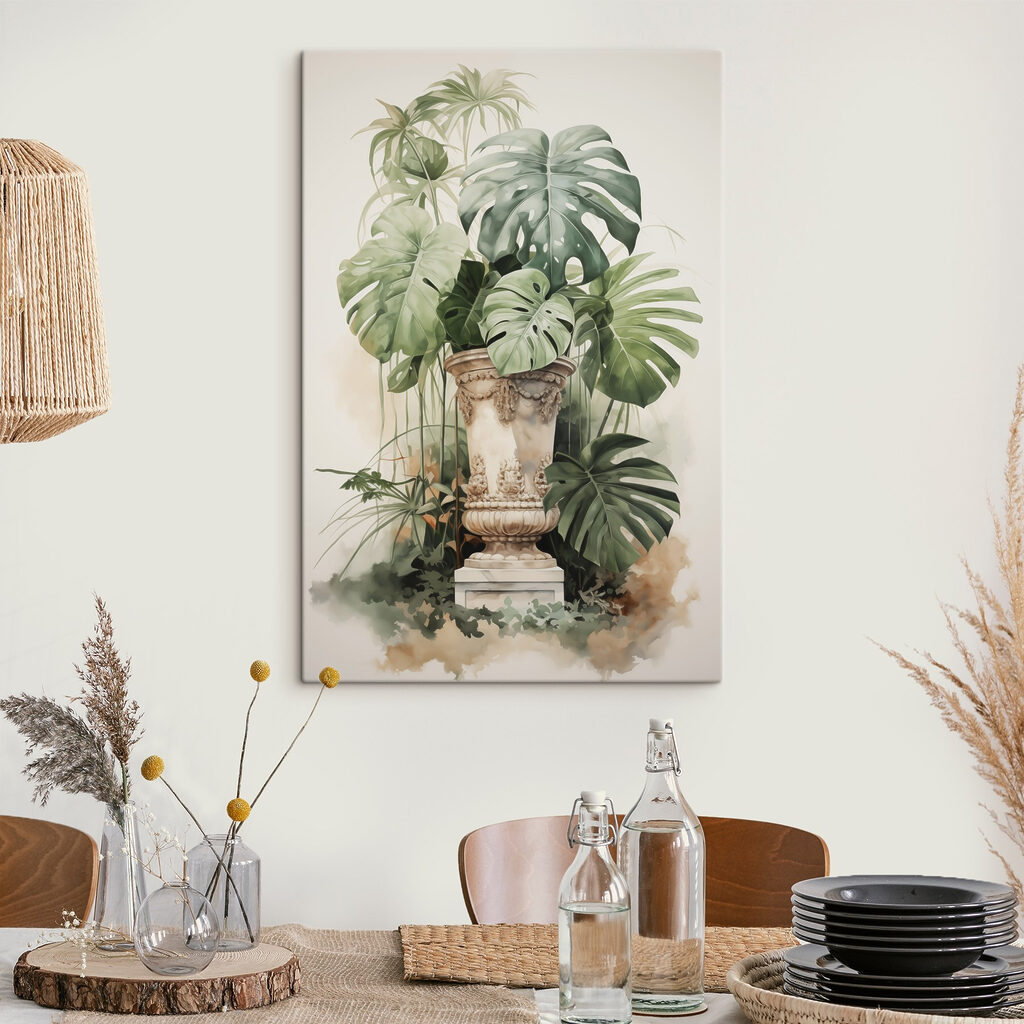 Monstera en jarrón clásico — interior 1