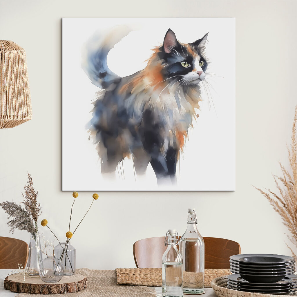 Gato en acuarela — interior 2