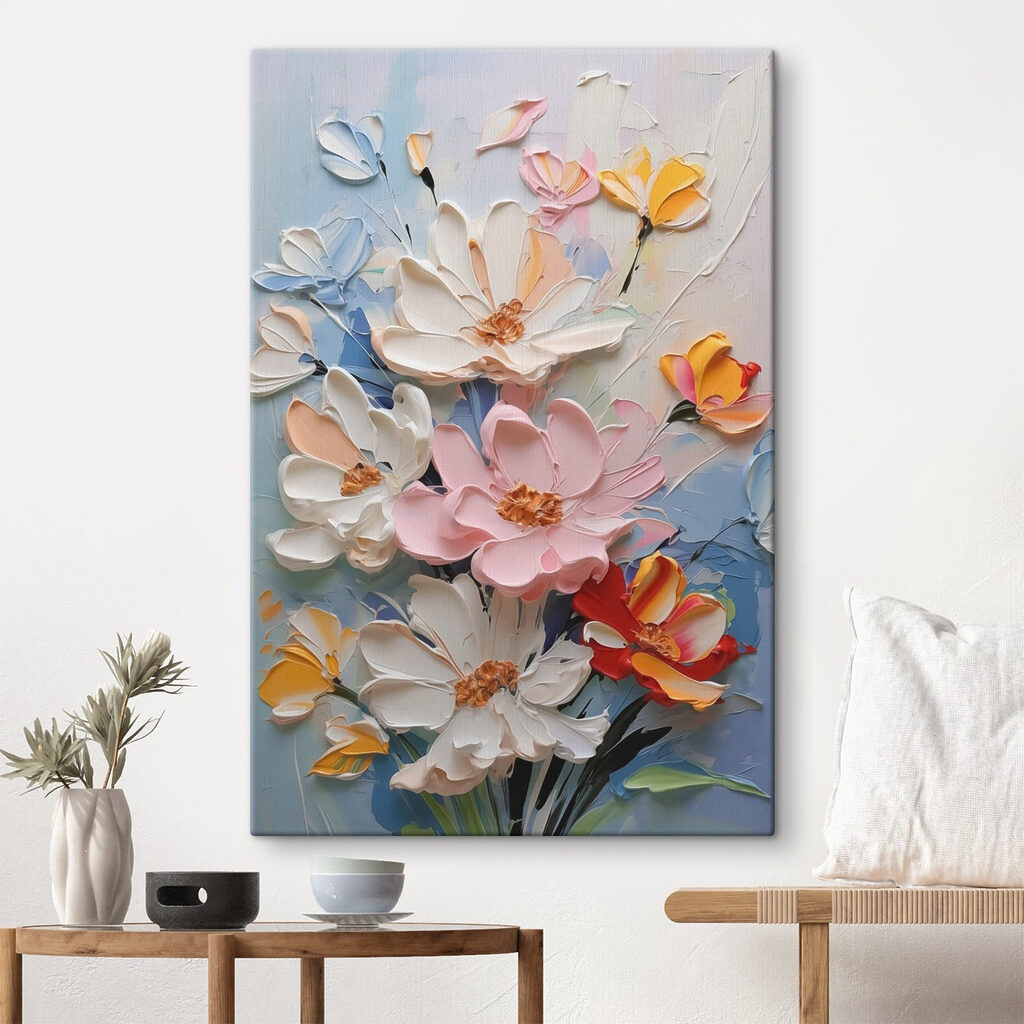 Flores en campos pastel — interior 1