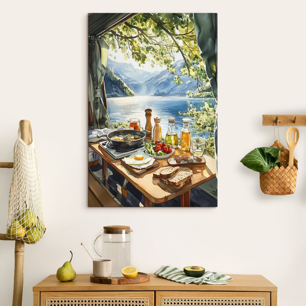 Mesa junto al lago — interior 1