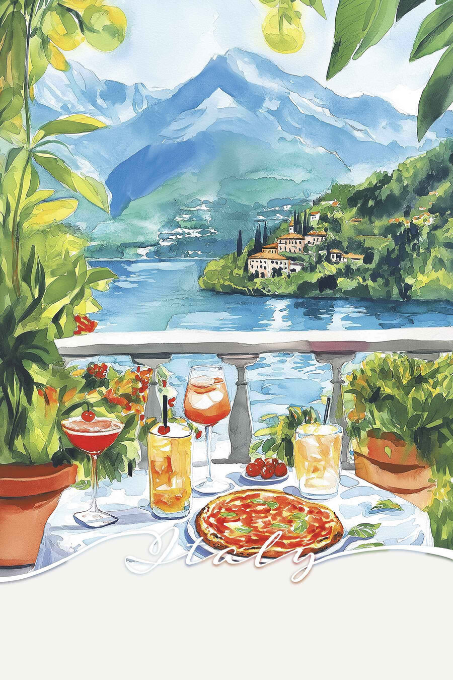 Terraza junto al lago — diseño completo