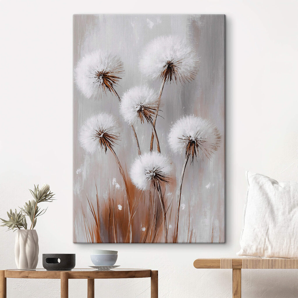 Cabezas plumosas sobre tallos — interior 1