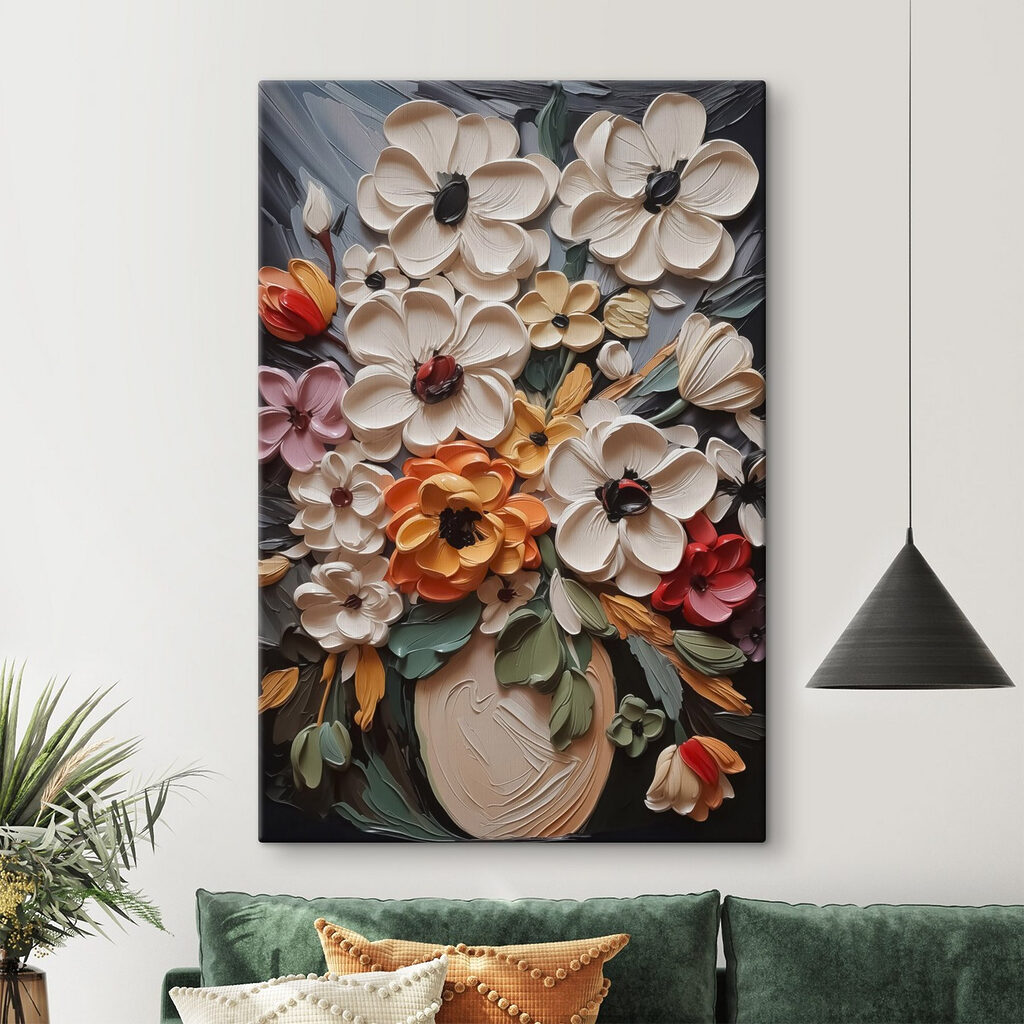 Jarrón de flores cálidas — interior 1