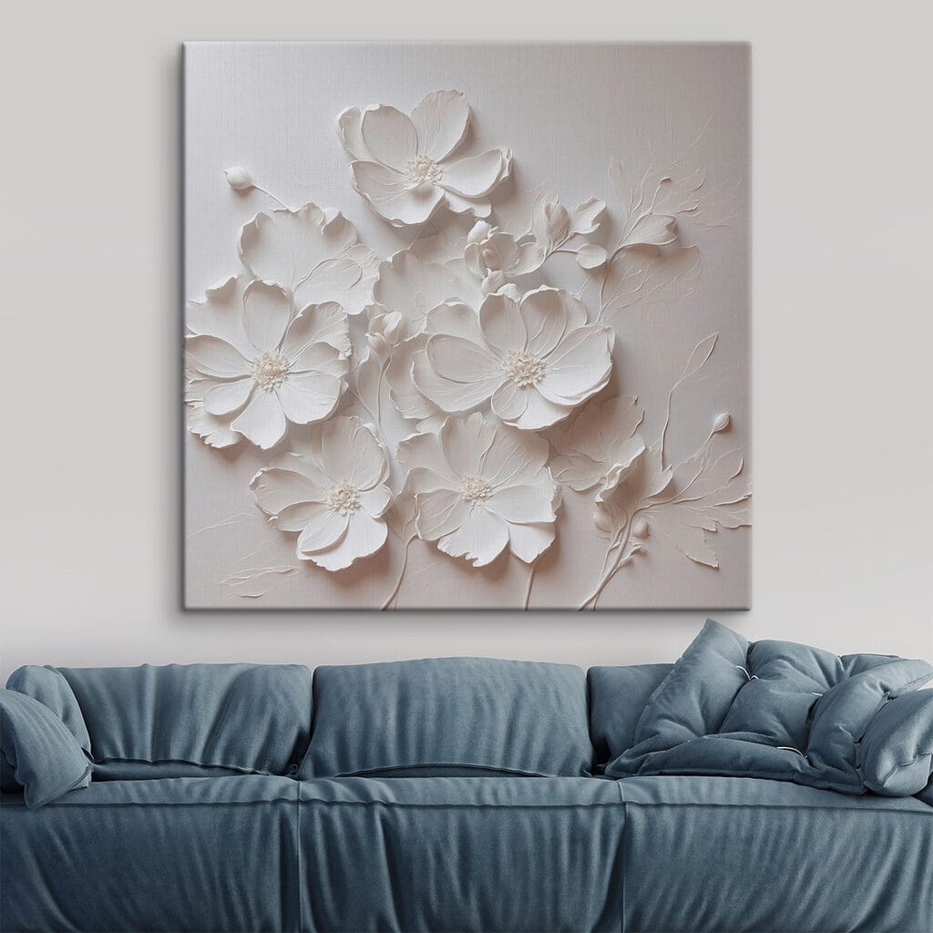 Flores blancas entre sombras — interior 2