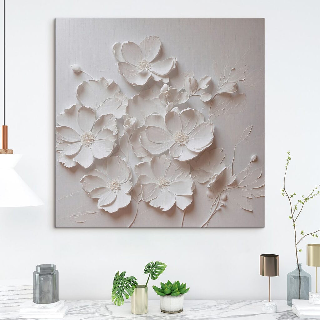 Flores blancas entre sombras — interior 1