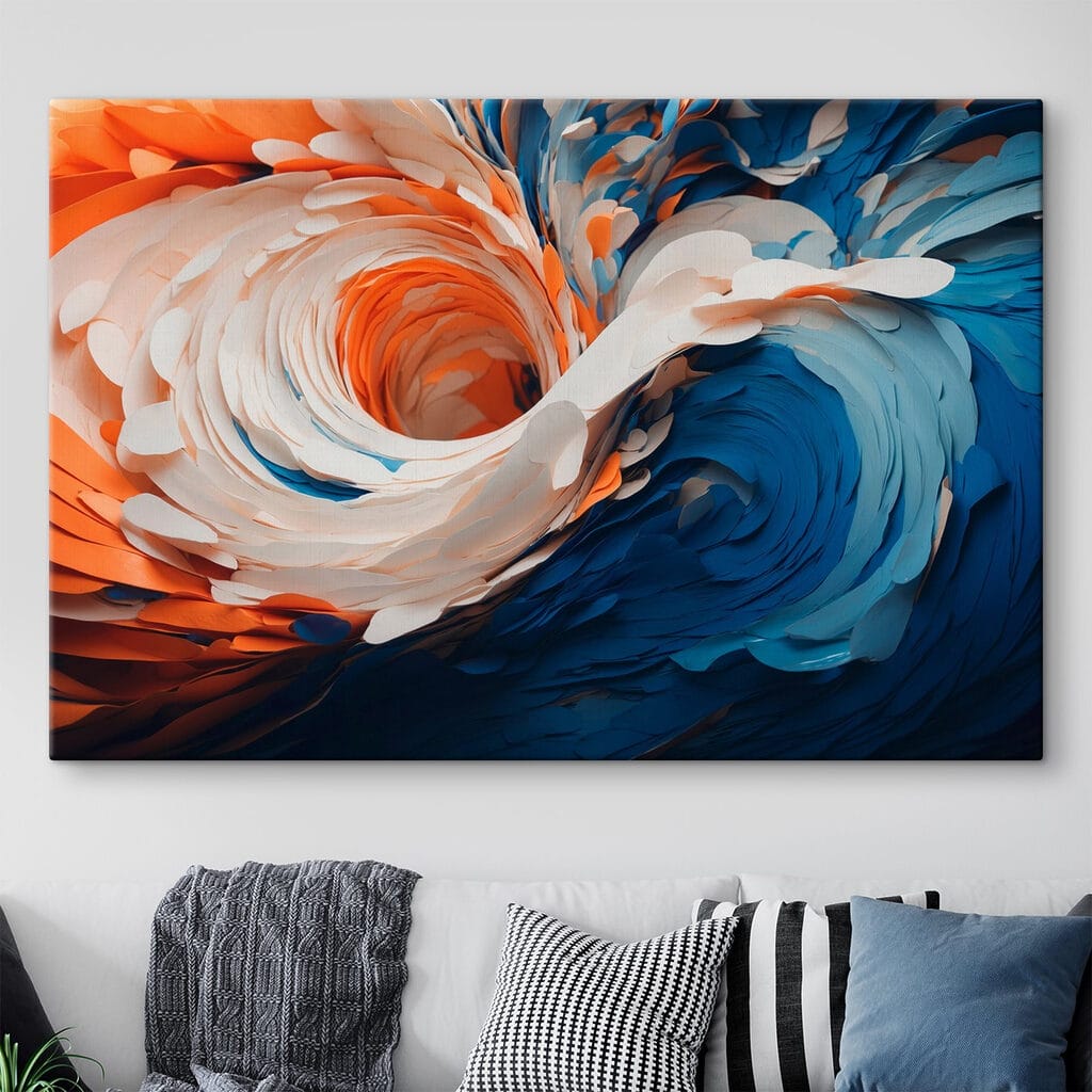 Remolino azul y naranja — interior 1