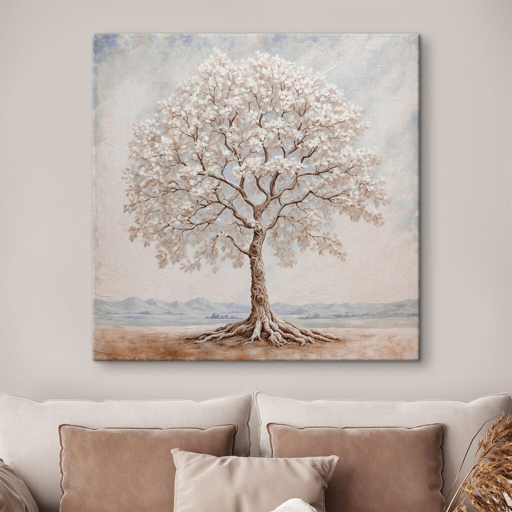 Árbol en flor blanca — interior 1
