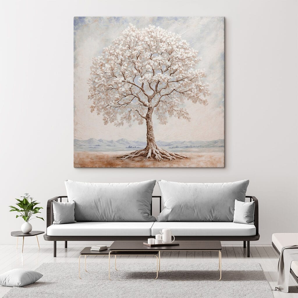 Árbol en flor blanca — interior 2