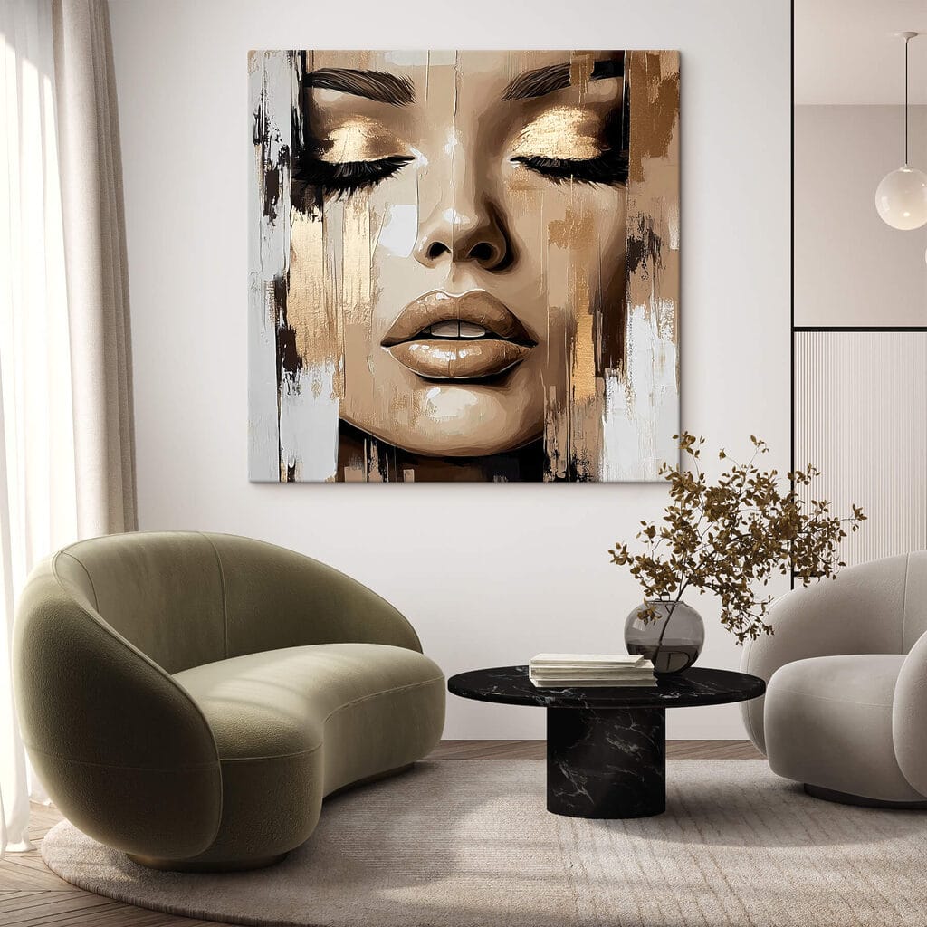 Ojos cerrados en beige — interior 1