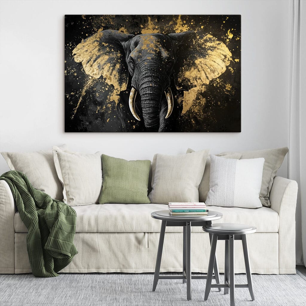 Elefante entre salpicaduras — interior 2