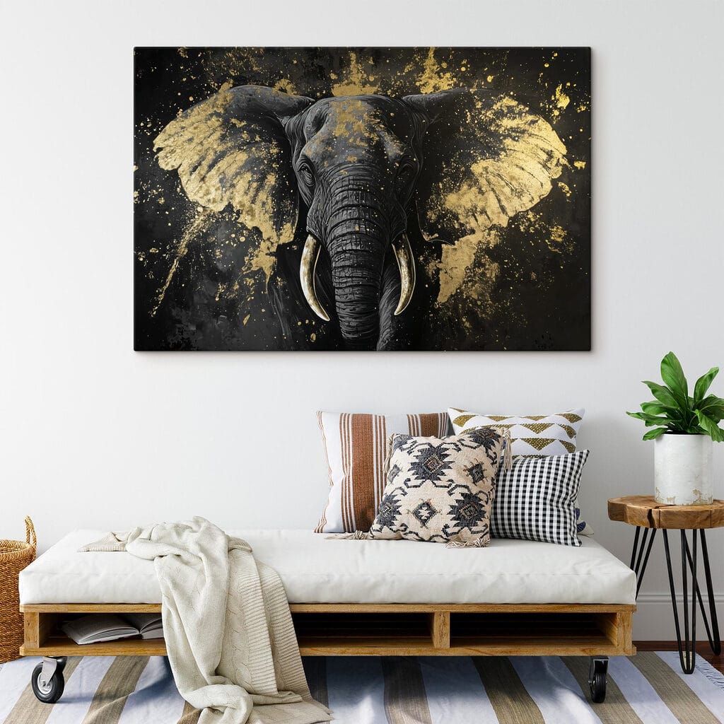 Elefante entre salpicaduras — interior 3