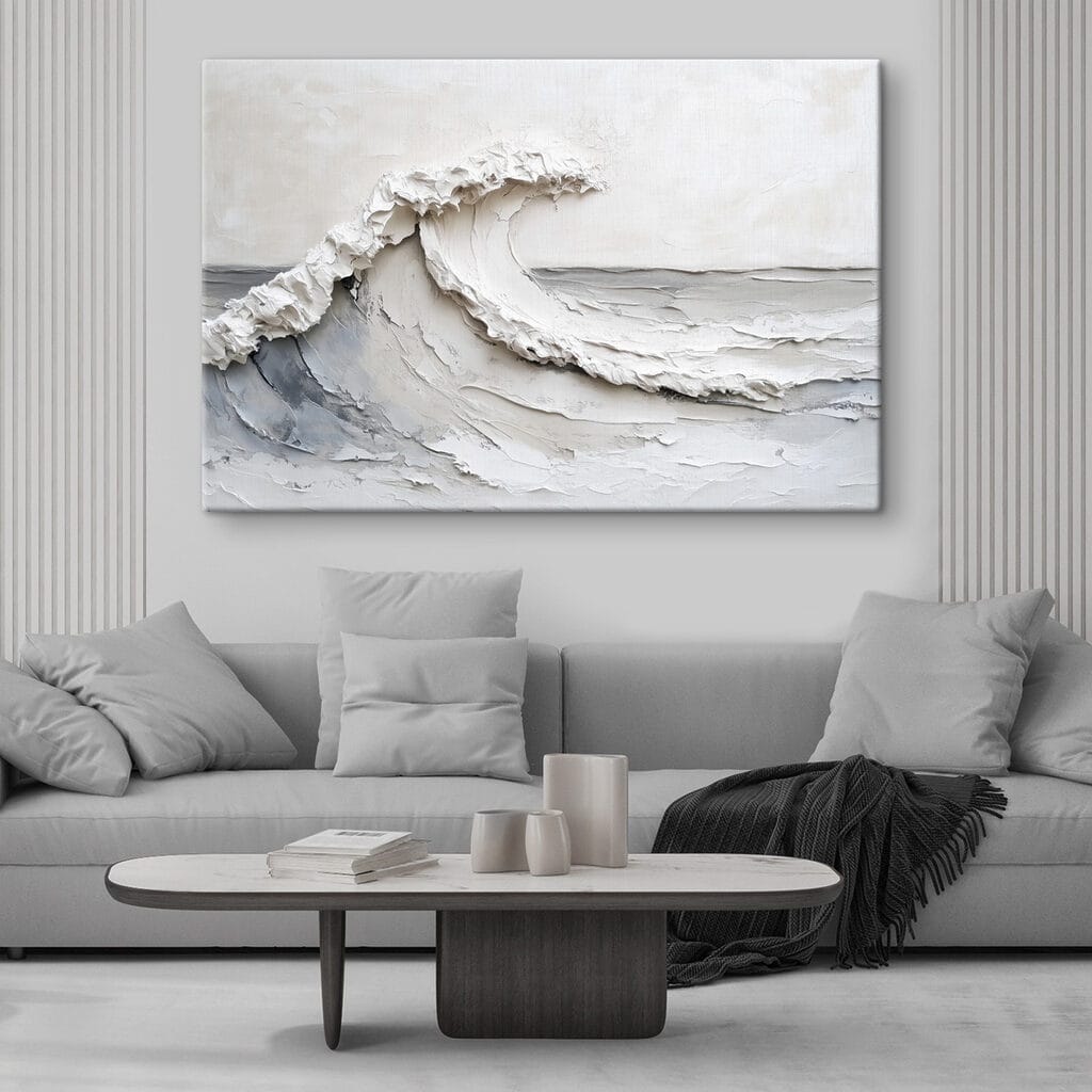 Ola blanca sobre gris — interior 1
